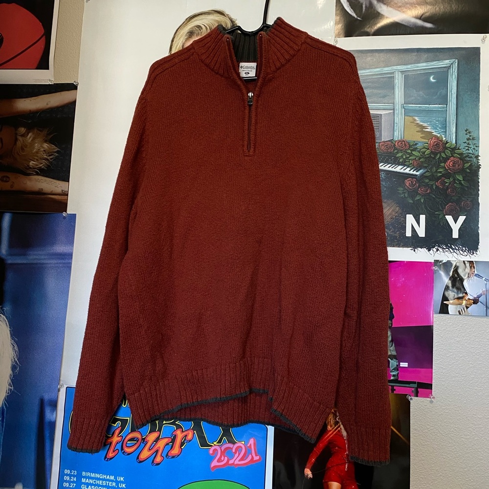 Columbia Knit Quarter Zip Sweater